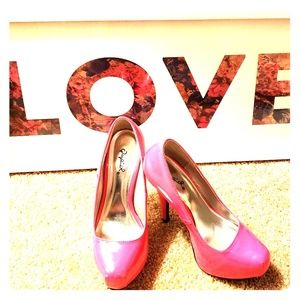 Pink high heels
